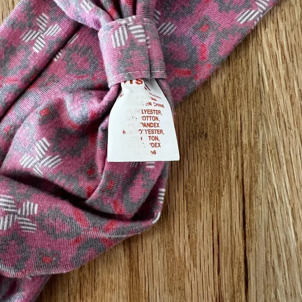 Pistil designs running bandeau‎ workout headband fashion pink floral knit